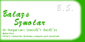 balazs szmolar business card